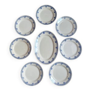 lot de 7 assiettes plates
