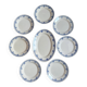 Set of 7 flat plates and 1 dish Lorris Gien