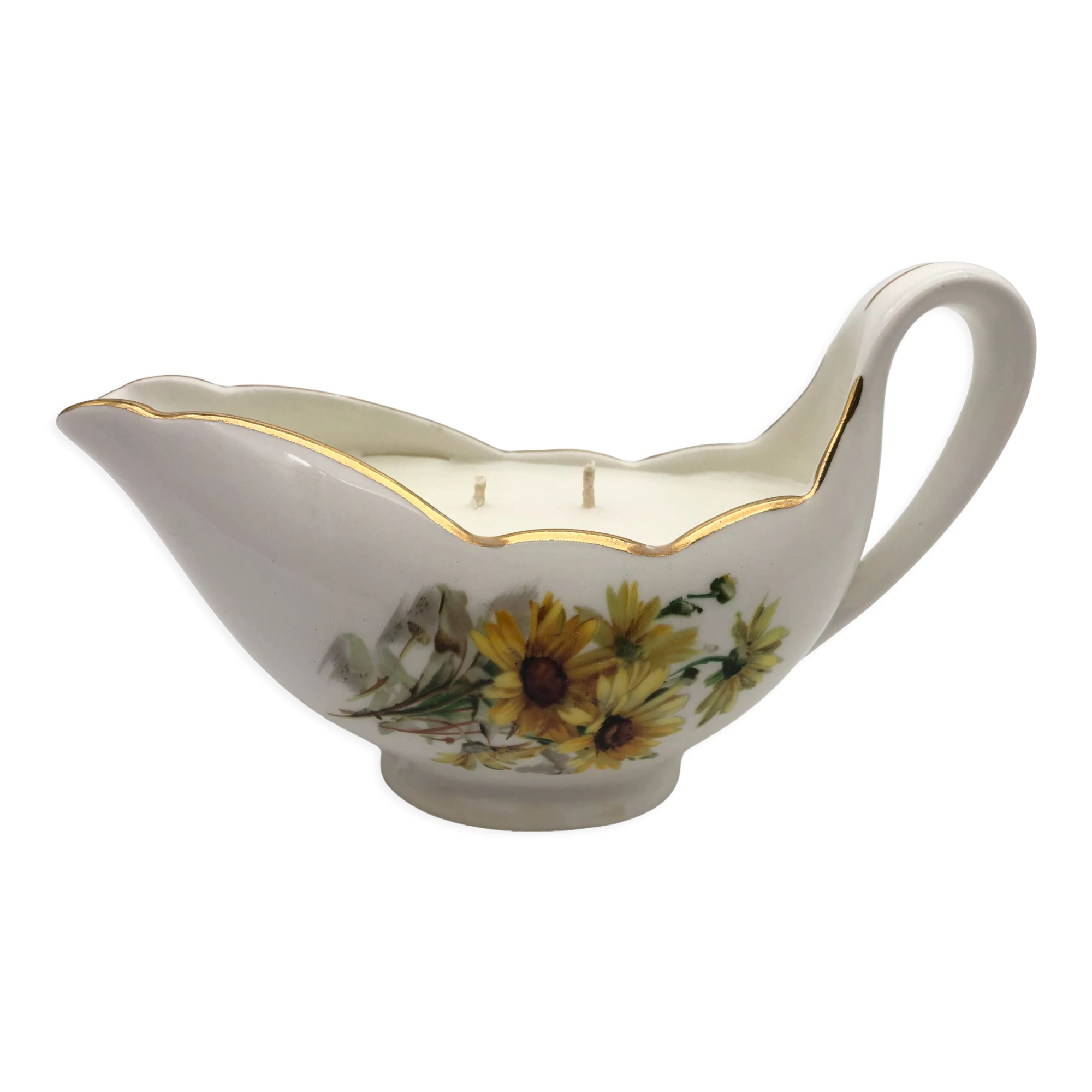 Candles "Saucière" for a shabby chic decoration