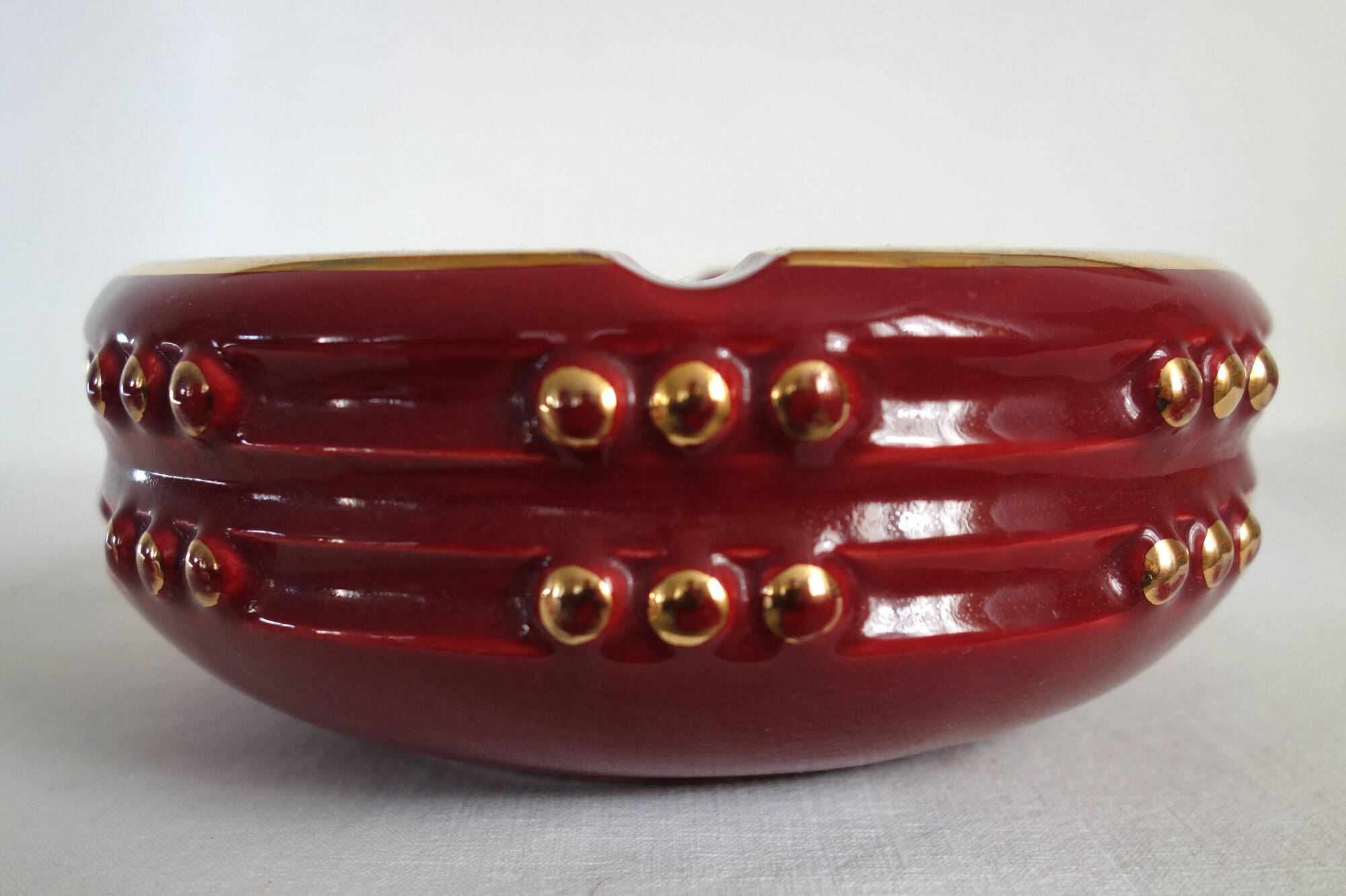 Vintage earthenware ashtray 40/50 Blanche Letalle