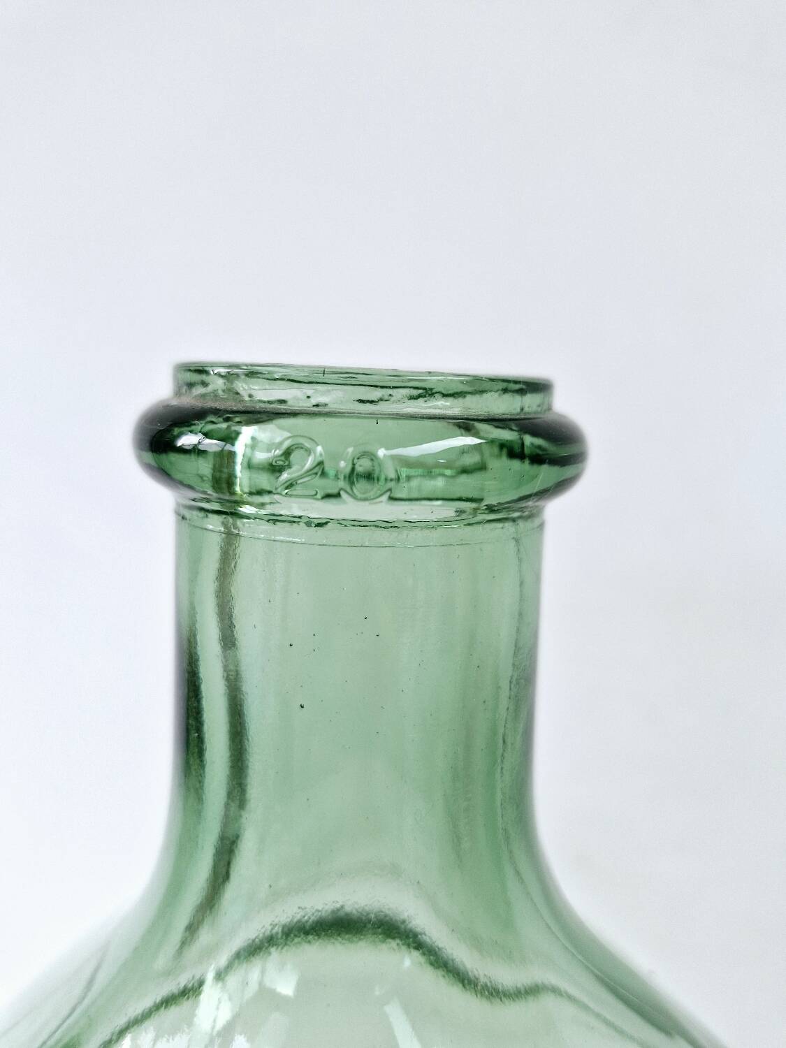 Old Carboy Bottle Dame Jeanne Light Green 20 Liters