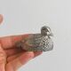 Silver plated duck shaped salt and pepper shakers