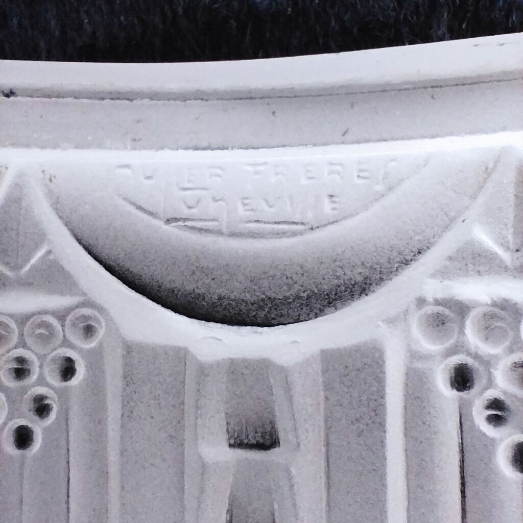 Art deco glass globe signed Muller 40s