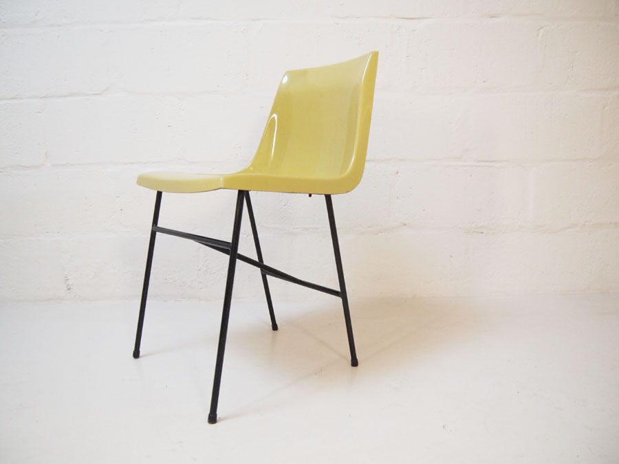 Set of six 1960's Moulded fibreglass dining chairs by Miroslav Navratil
