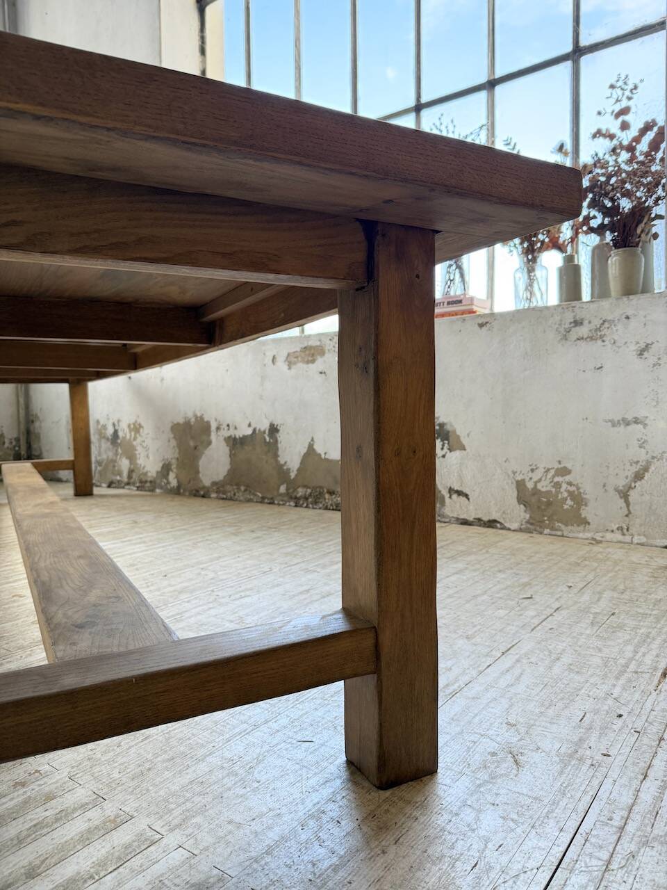 XXL solid oak farmhouse table 3.5m