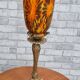 art nouveau rocaille style bronze lamp, superb tulip, 36x15, very good condition