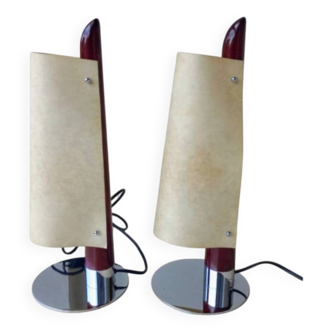 Pair of Taller Uno mcm desk lamps