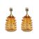 Pair of Amber Rostrato Murano Glass Table Lamps