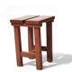 Vintage stool, brutalist pine stool, accent stool