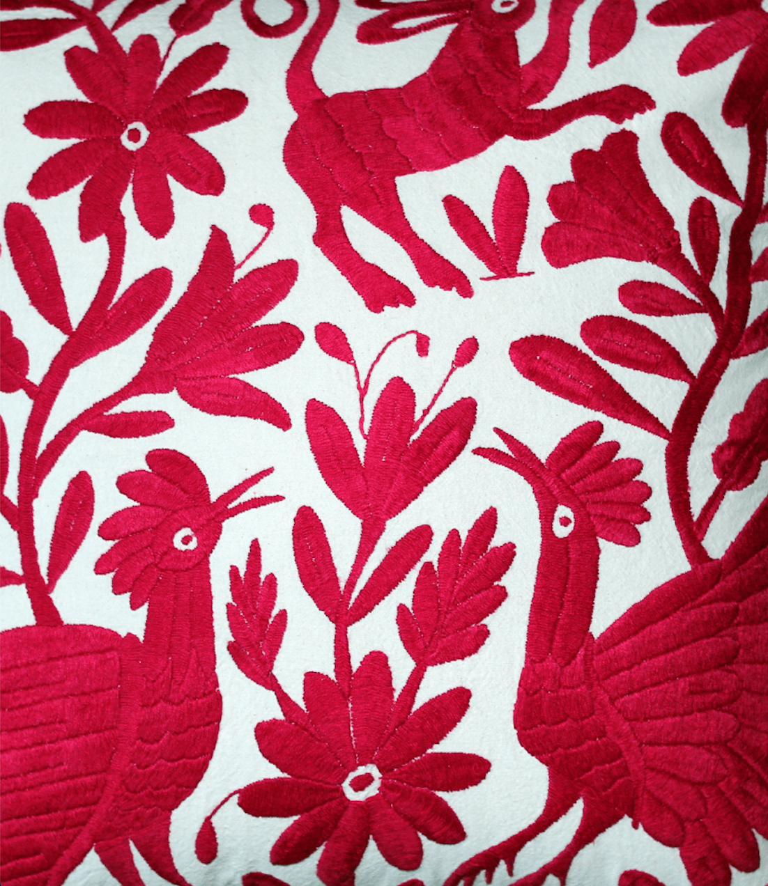 Hand embroidered cushion