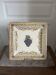 Vintage italian wall decorative plate tiffany yellow grape 30x30cm