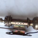 Old electrified brass lantern; cbc.