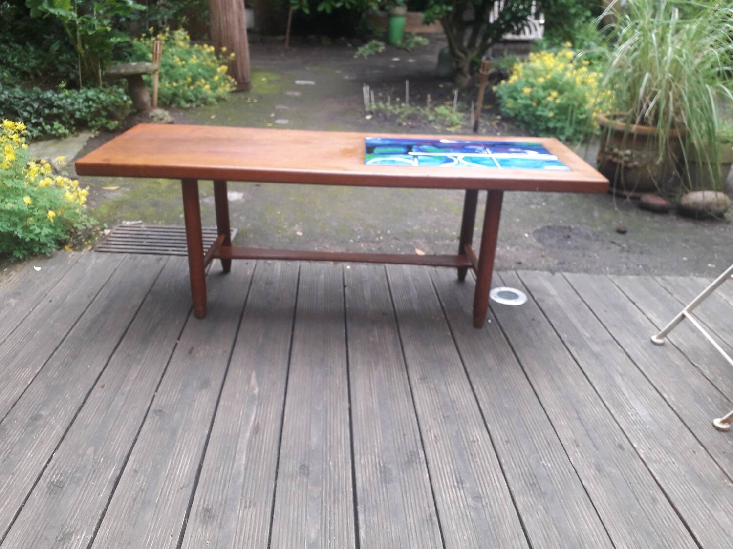 Scandinavian coffee table, Touraine enamels