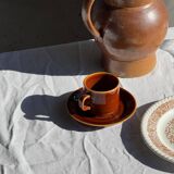 Set of 6 vintage dessert plates made in Poland with a plant motif.