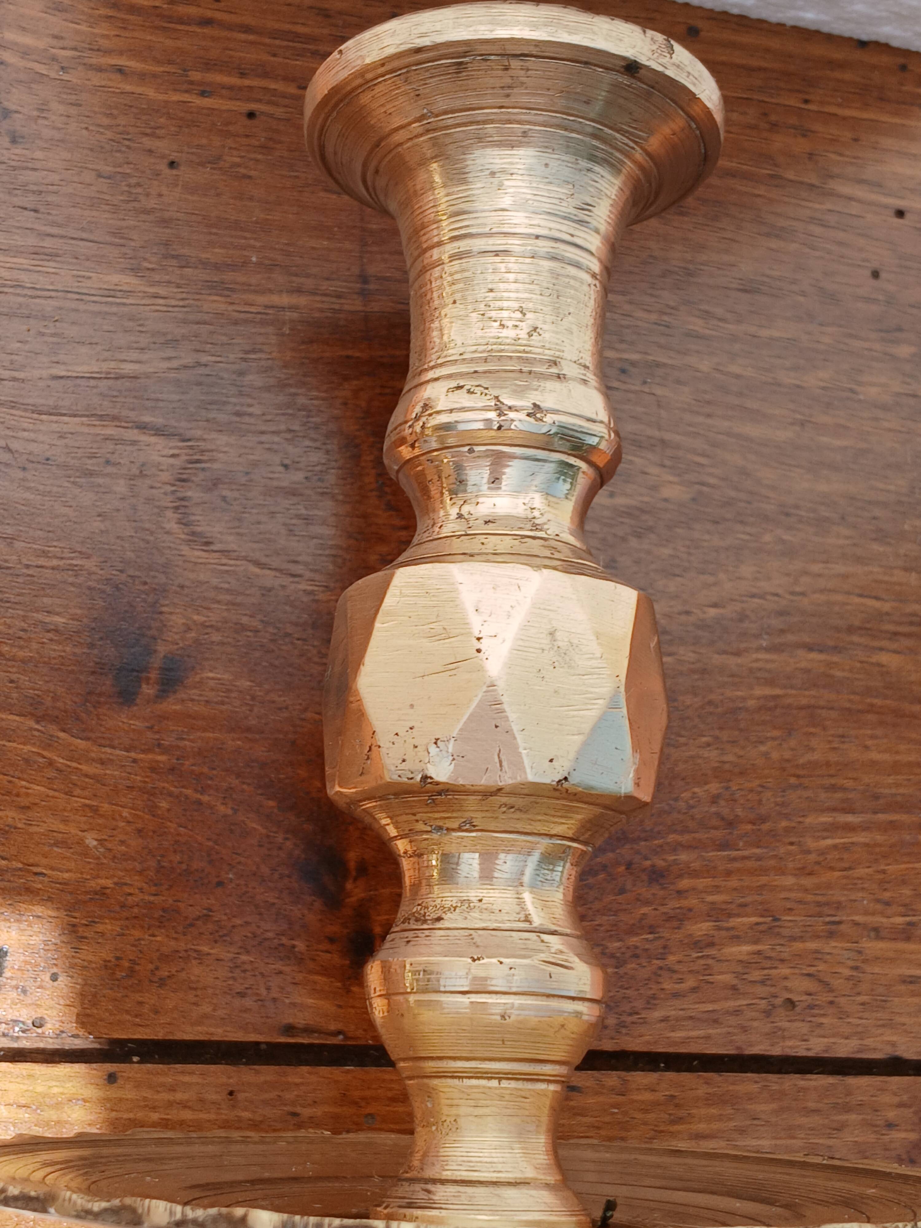 pair of vintage bronze candlesticks from the 1940s