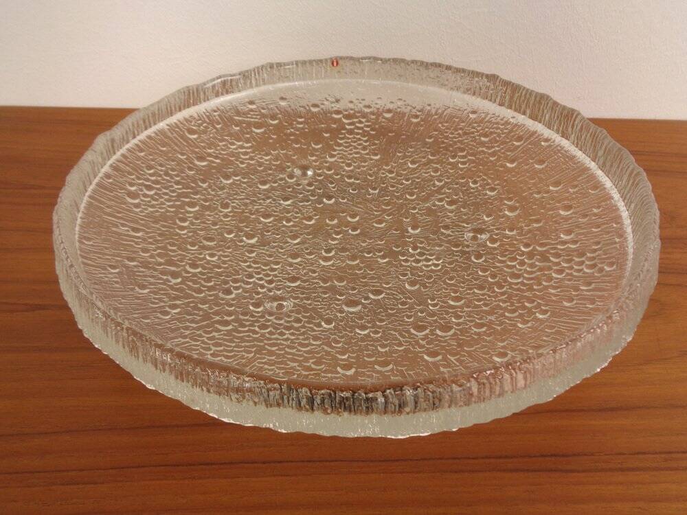 Large glass bowl by Tapio Wirkkala for Iittala, Finland, 1960s.