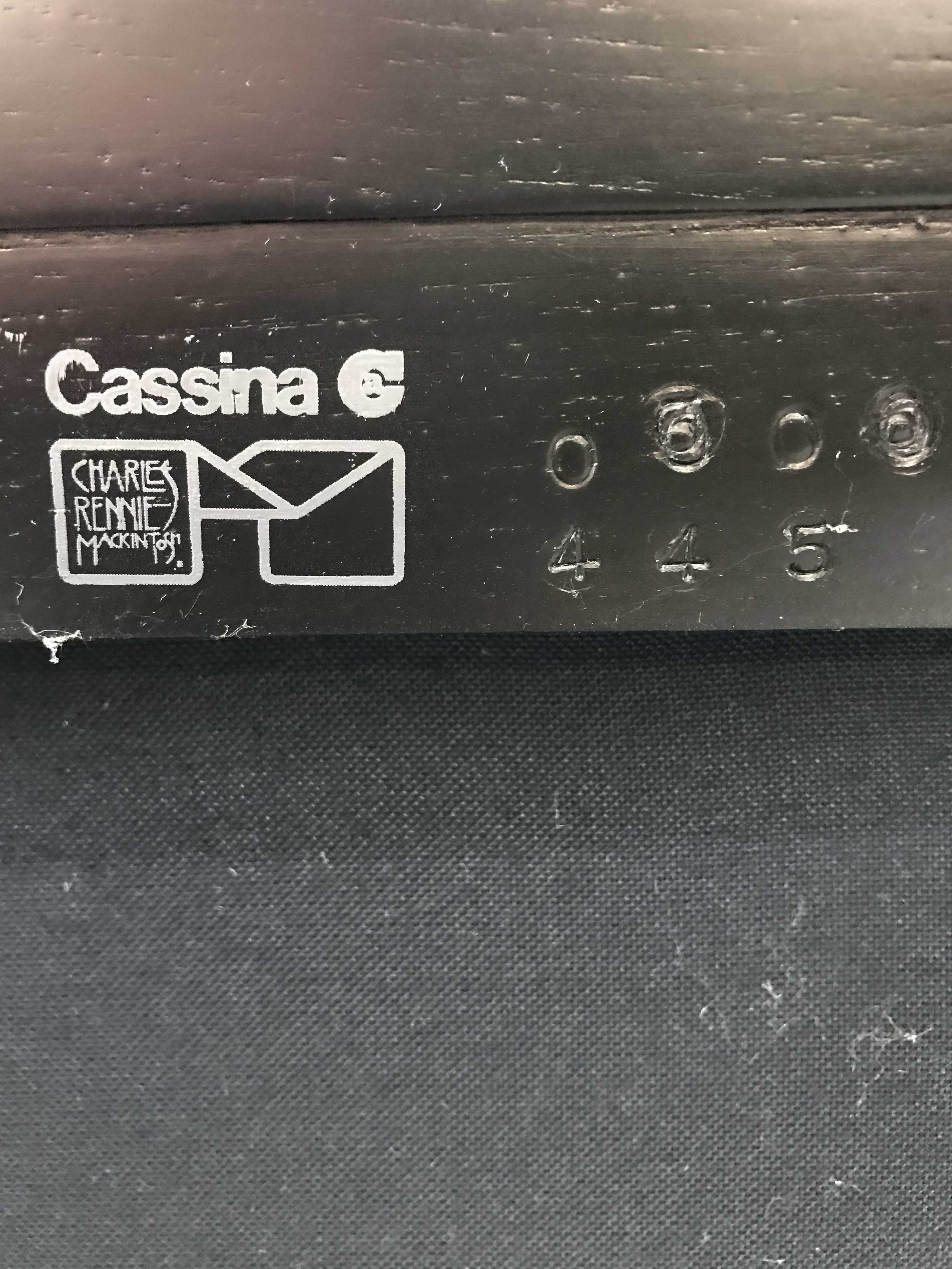 Cassina Hill House Set, Sofa and easy chair by Charles Rennie Mackintosh