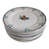 Lot of 12 Vosgien Badonviller flat plates