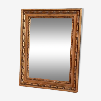 Mirror with golden patinated wood frame dp 1123651