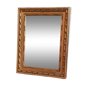 Mirror with golden patinated wood frame dp 1123651