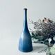 Signed blue sandstone soliflore vase