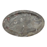 Plat marbre poli fossiles