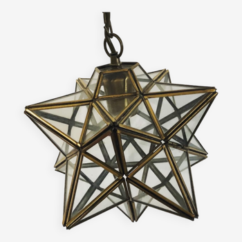 Brass star chandelier