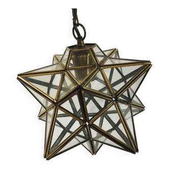 Brass star chandelier