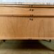 Large Louis XVI style chest of drawers, marble top.