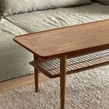 Table basse vintage danoise en teck (années 1960)