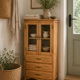 Buffet parisien vitré Art déco en bois brut