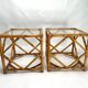 Bamboo and Glass Nightstands attributed to Vivai Del Sud, Italy, 1970s, Set of 2