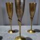 Set of 12 Authentic Antique Vintage Champagne Flutes