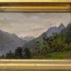 Tableau ancien "Vallée à Saint Savin" Hautes Pyrénées 1919 HSP