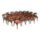 Suite of 23 bistro chairs