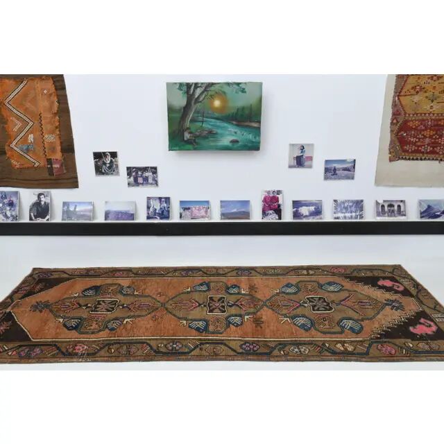 Vintage Turkish Oushak Handmade Wool Cotton Brown Runner Rug 128296