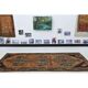 Vintage Turkish Oushak Handmade Wool Cotton Brown Runner Rug 128296