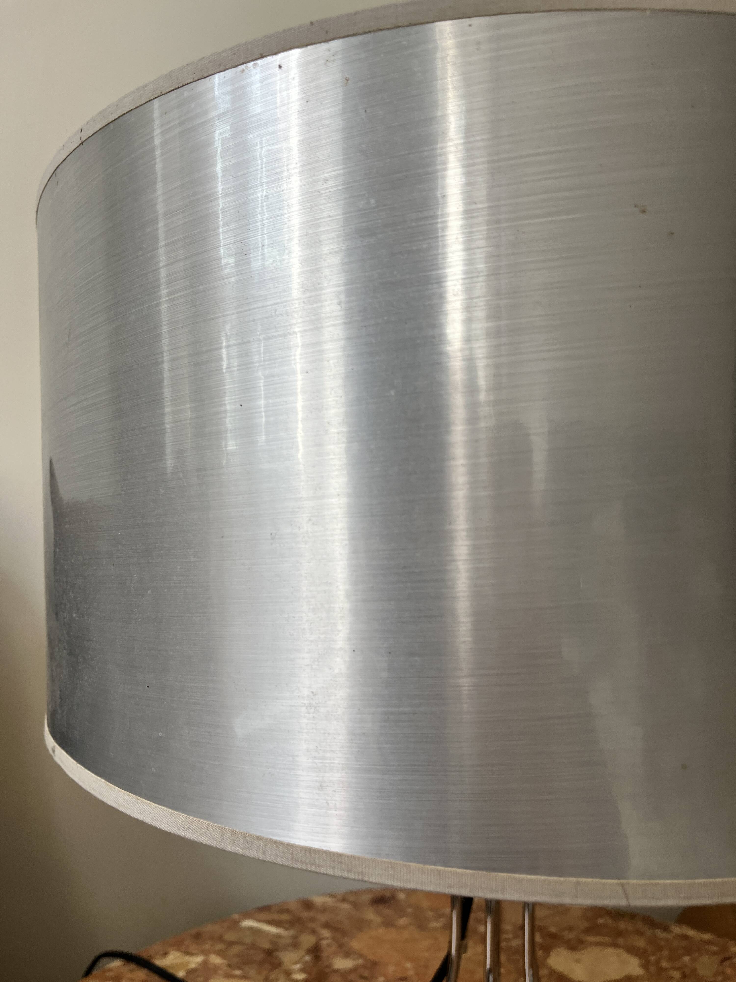 Chromed metal table lamp, 1970 design