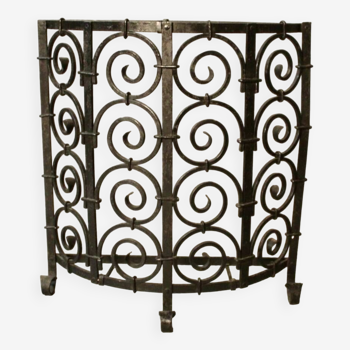 Wrought iron fireplace grate