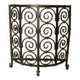 Grille de cheminée en fer forgé