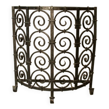 Wrought iron fireplace grate