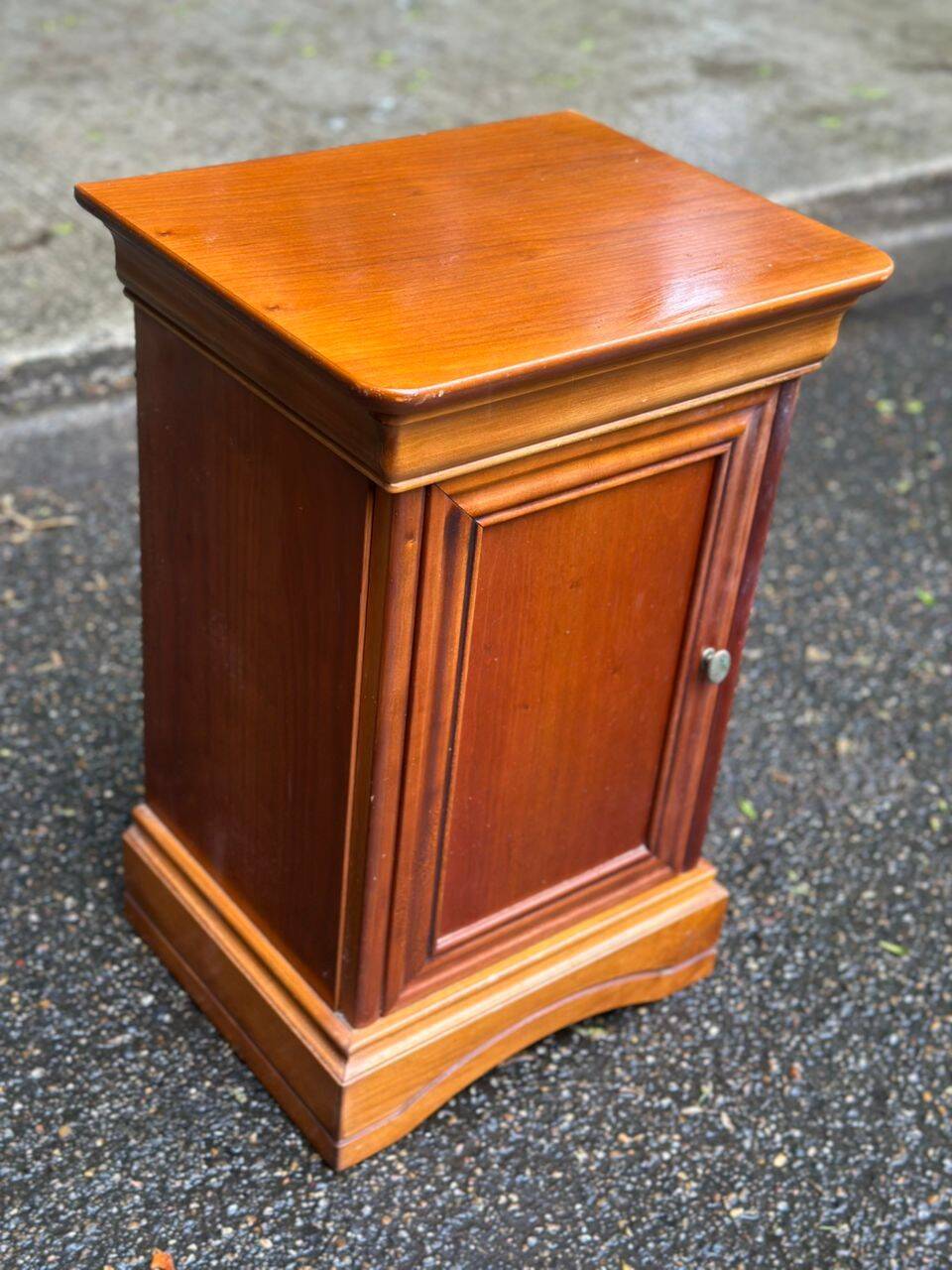 Louis Philippe bedside table in solid wood 1970