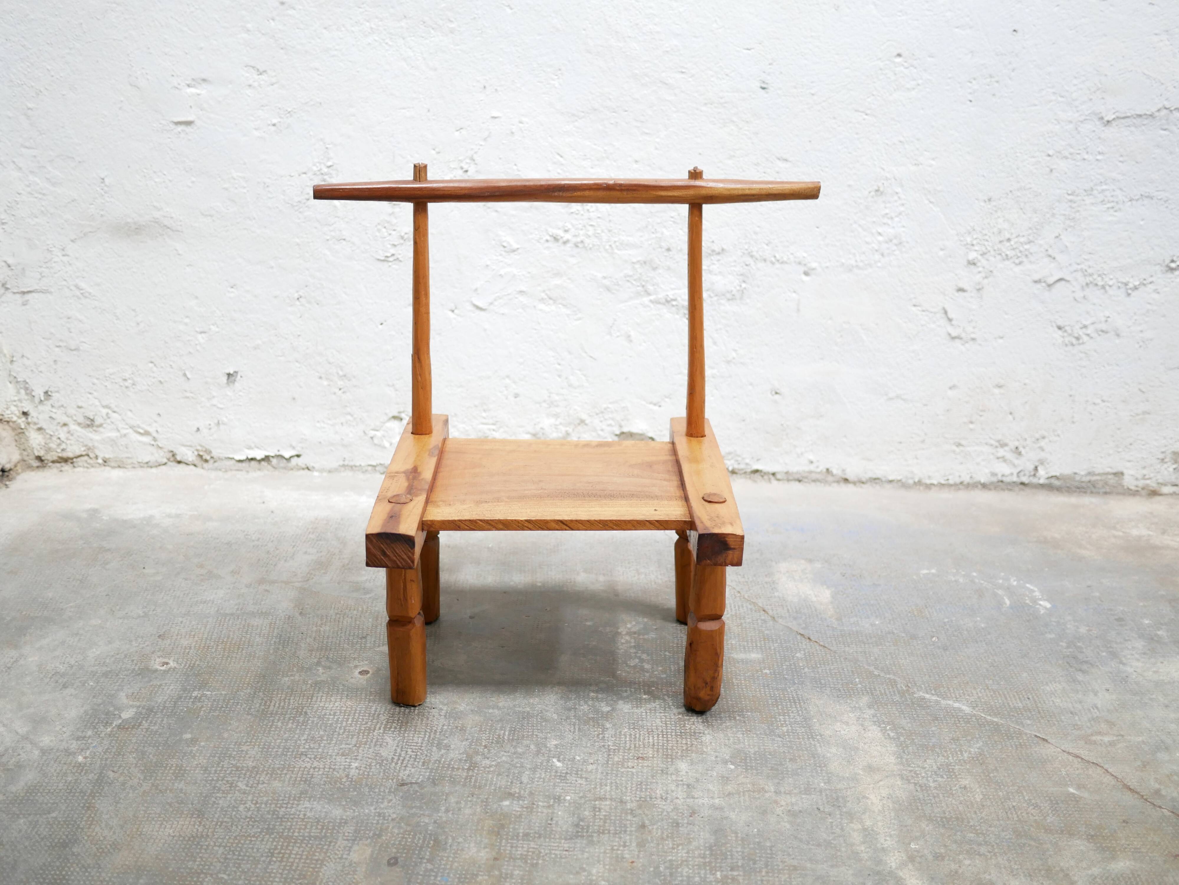 Antique Brutalist African Chair