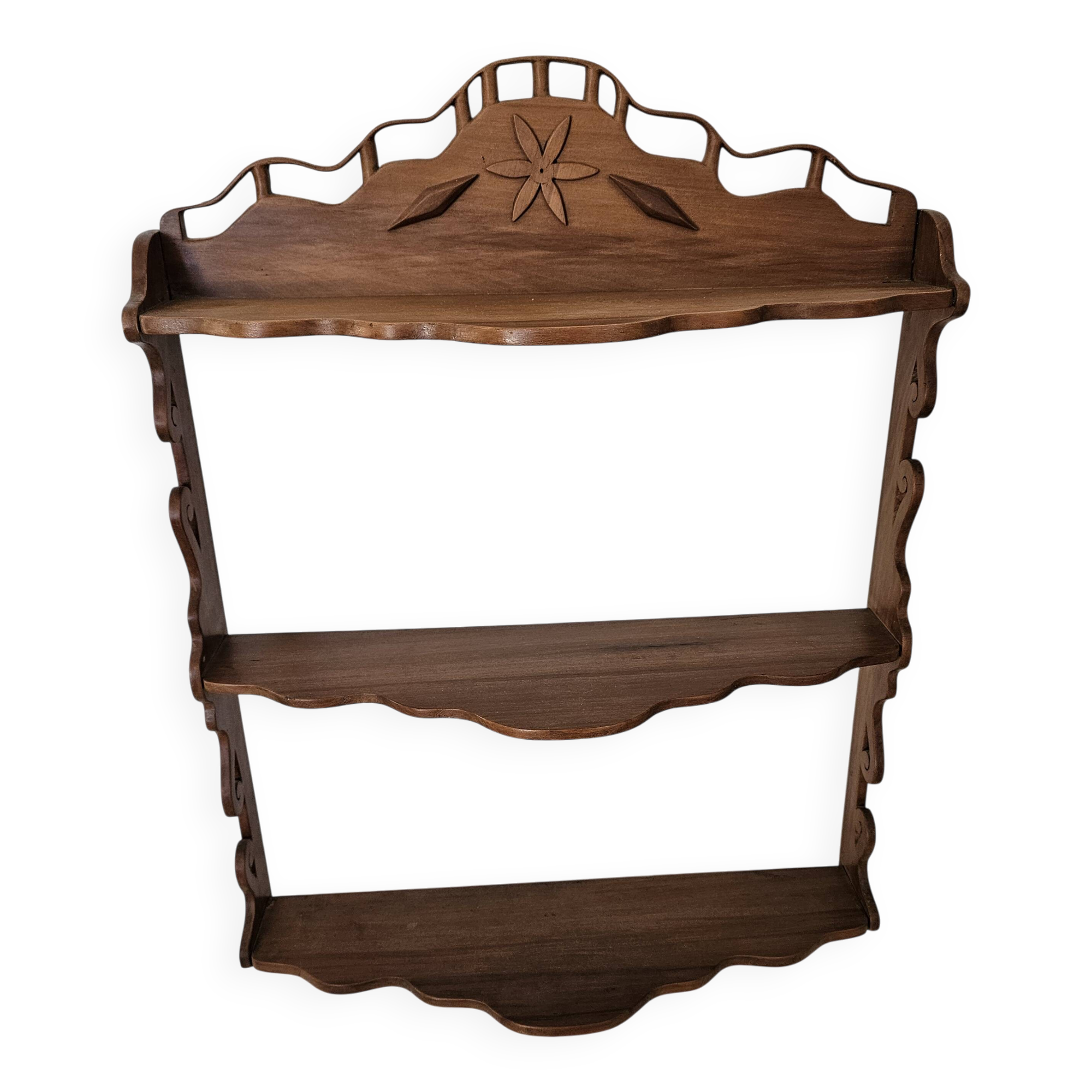 Elégante étagère murale en bois - vintage