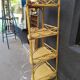 Vintage rattan corner shelf