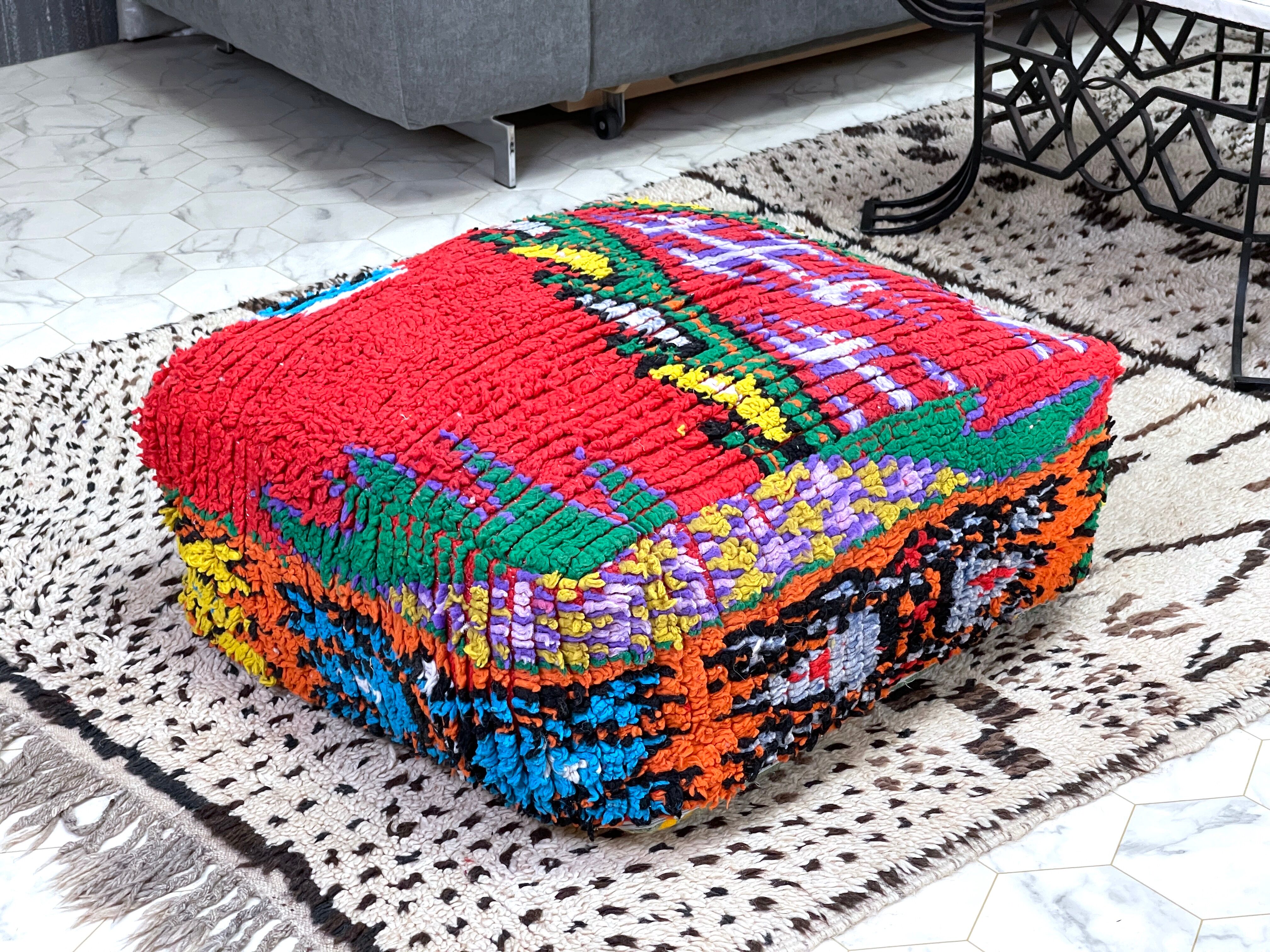 Moroccan kilim pouf