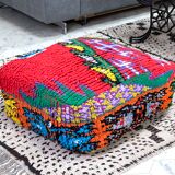 Moroccan kilim pouf