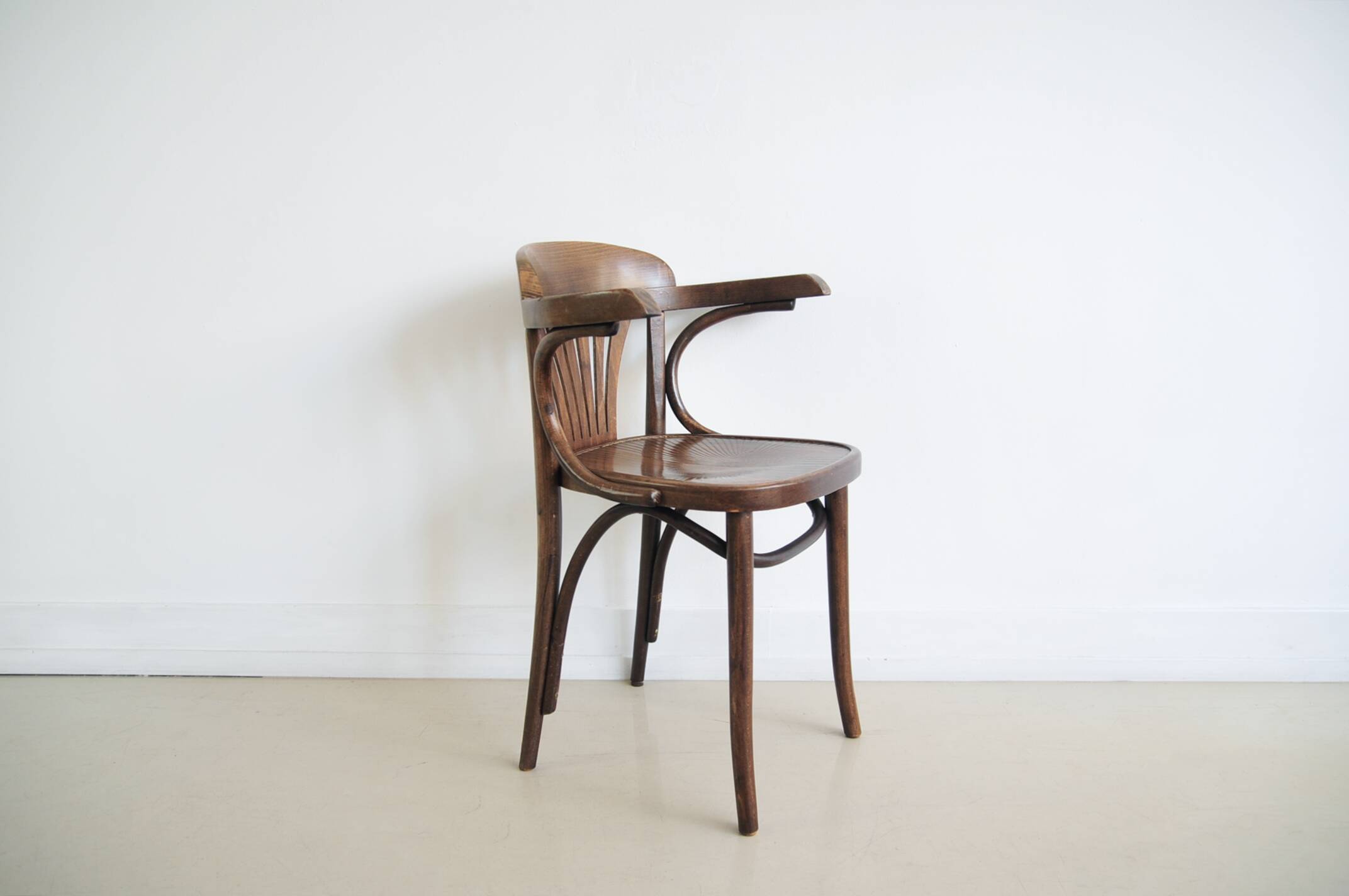Brown wooden bistro chair