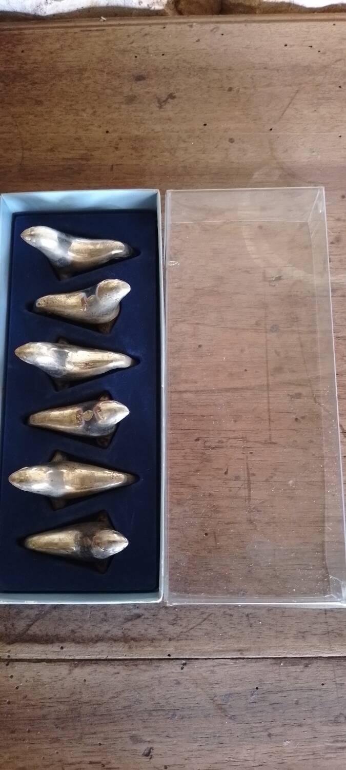 Vintage silver metal seal knife holder