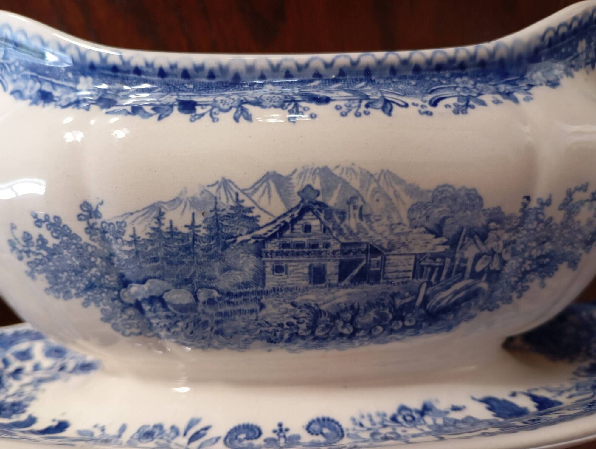 Saucière 'Burgenland' bleu Villeroy & Boch Mettlach